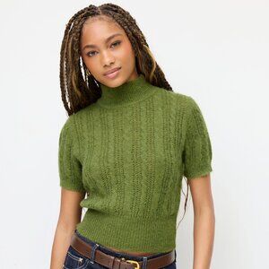 Cider Women's Wool-blend Texture High Neck Sweater Size L